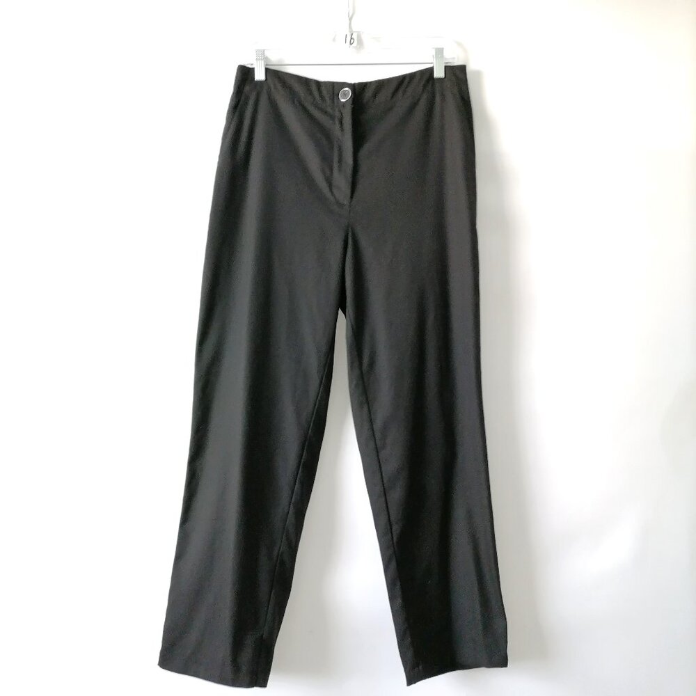 NWT Maeve By Anthropologie Womens Black High Rise Flat Front Dress Pants Size 12
